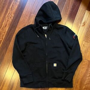 Women’s Black Carhartt Full Zip Marquette Hoodie Sweatshirt size L (12-14)